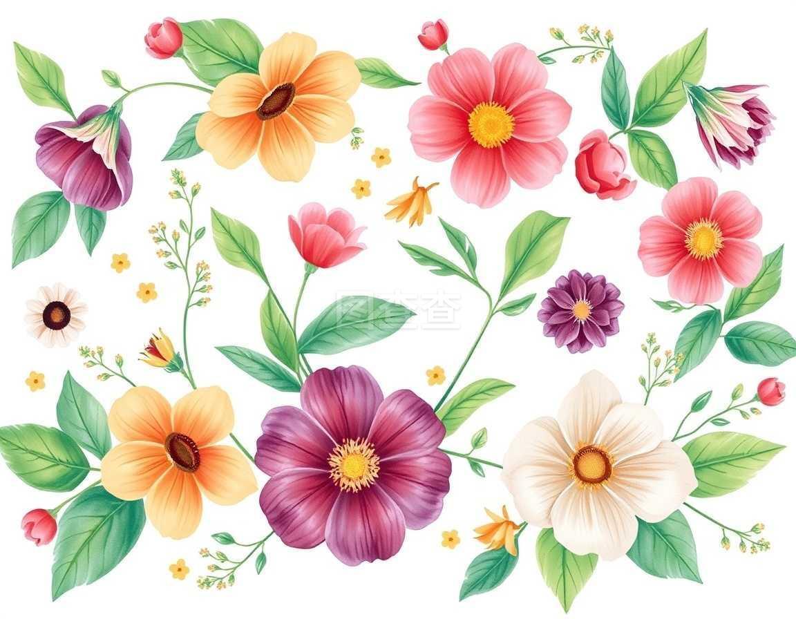 花卉背景插图
